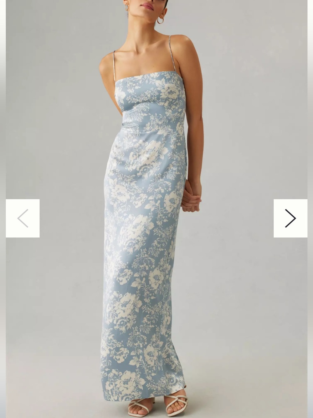 NWT Reformation Frankie Silk Dress in Porceleain